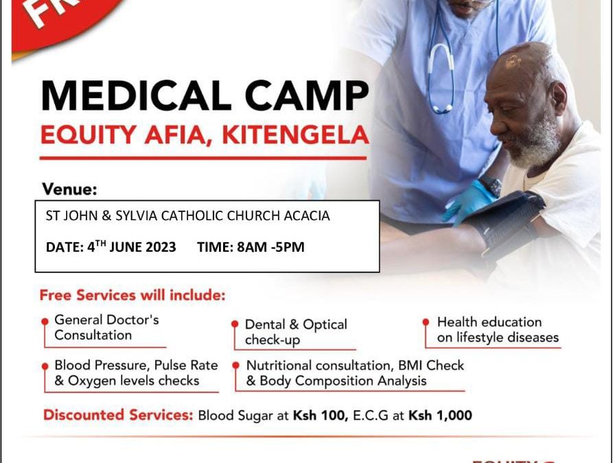 MEDICAL CAMP BY THE Equity AFIA,KITENGELA.